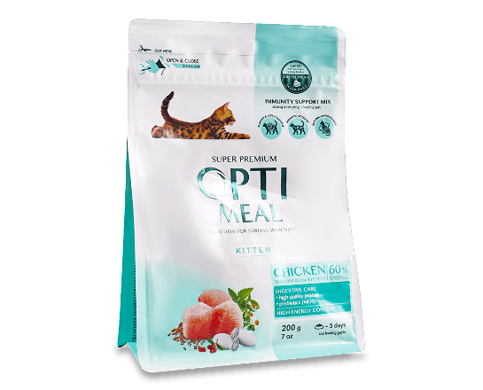 Корм для кошенят Optimeal курка сухий