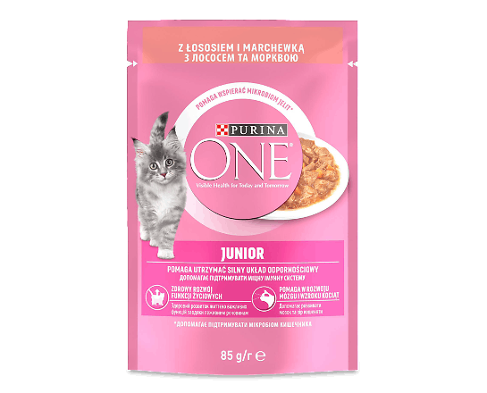 Корм для кошенят Purina One з лососем у соусі
