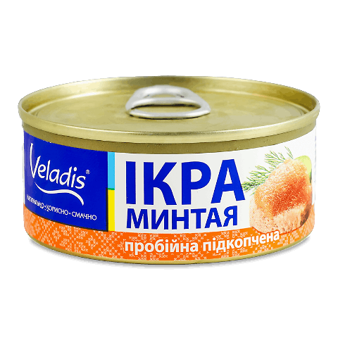 Ікра минтая Veladis пробійна підкопчена з/б