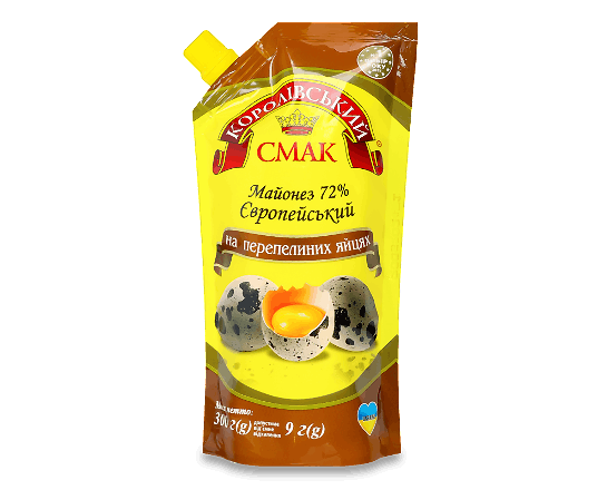Майонез «Королівський смак» «Європейський на перепелиних яйцях» 72%