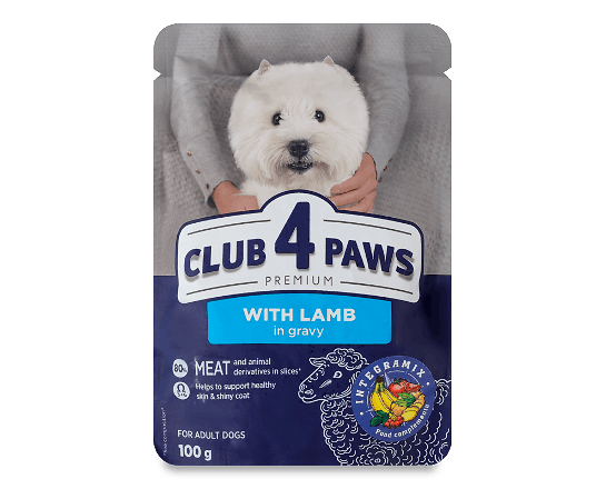 Корм Club 4 Paws для собак малих порід з ягням в соусі