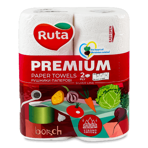 Рушники паперові Ruta Premium 2-шарові