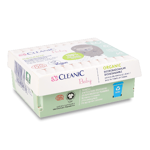 Палички ватні Cleanic Baby ECO дитячі