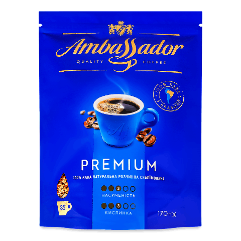 Кава розчинна Ambassador Premium натуральна сублімована