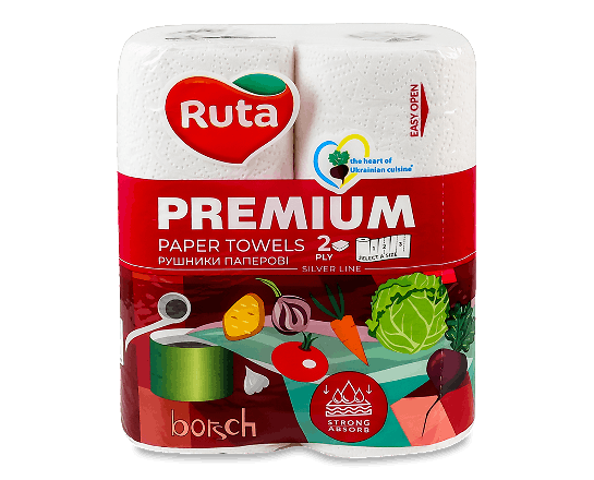 Рушники паперові Ruta Premium 2-шарові