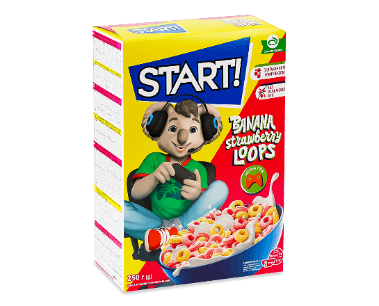 Кільця Start зі смаком полуниці та банану