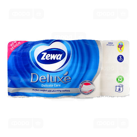 Папір туалетний Zewа Deluxe Delicate Care білий 3-шаровий