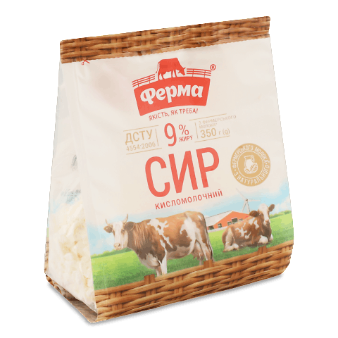 Сир «Ферма» кисломолочний 9%