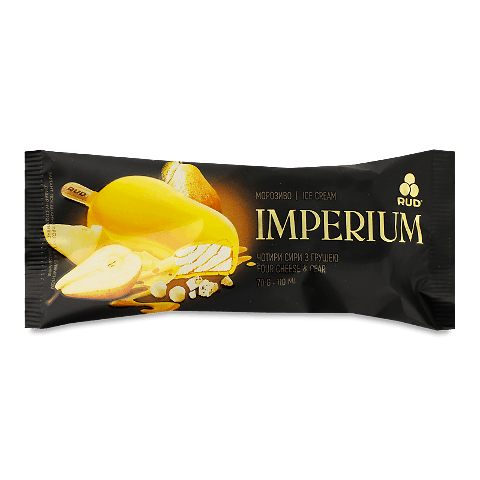 Морозиво ескімо «Рудь» Imperium «Чотири сири» з грушею