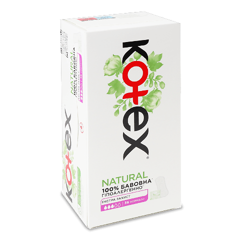 Прокладки щоденні Kotex Natural екстразахист нормал+
