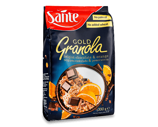Гранола Sante Gold бельгійський шоколад-апельсин