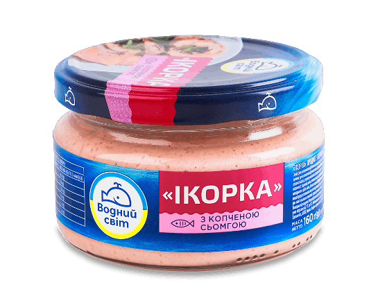 Паста Водний світ з ікри скандинавських риб з копченою сьомгою