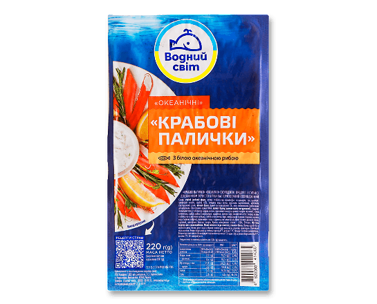 Палички крабові «Водный мир» охолоджені