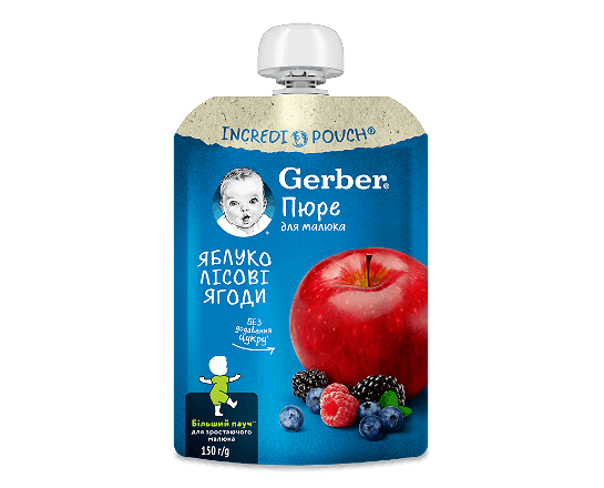 Пюре Gerber з яблук та лісових ягід