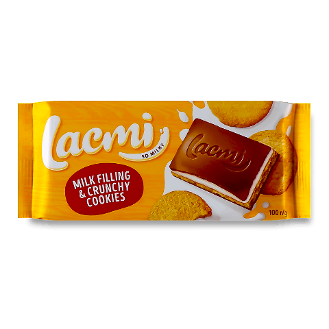 Шоколад молочний Roshen Lacmi молочна начинка-печиво