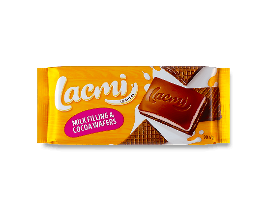 Шоколад молочний Roshen Lacmi молочна начинка-вафлі