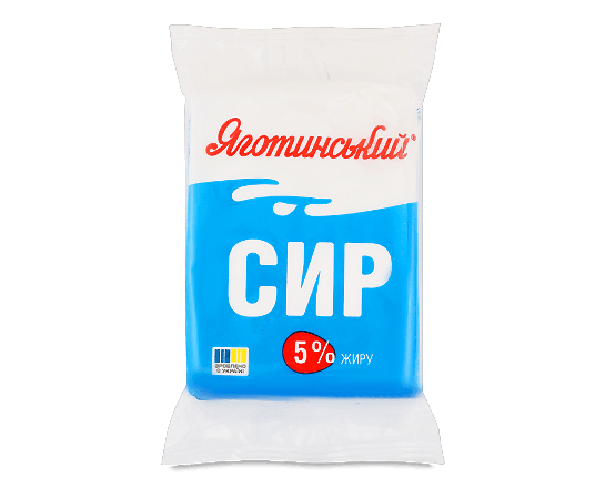 Сир кисломолочний Яготинський 5% флоу-пак
