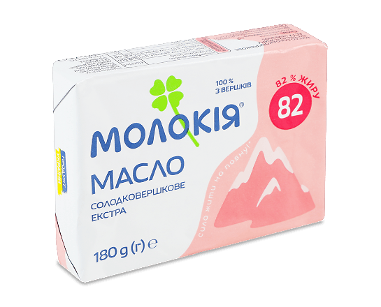 Масло солодковершкове «Молокія» екстра 82%