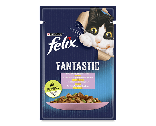 Корм для котів Felix Fantastic з фореллю в желе