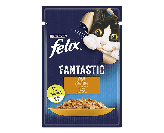 Корм для котів Felix Fantastic з куркою в желе