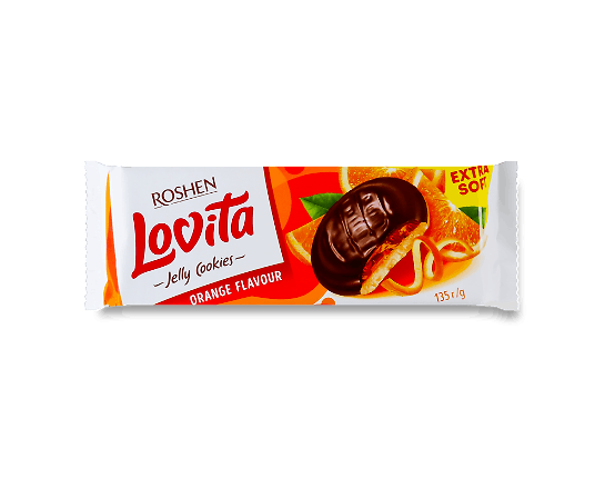 Печиво Roshen Lovita Jelly Cookies зі смаком апельсина