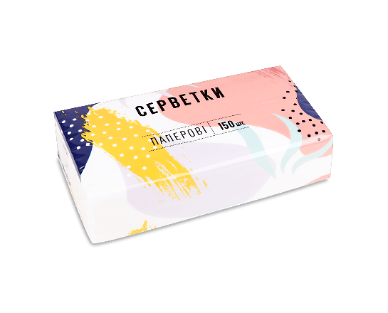 Серветки паперові «Повна Чаша»® «Мікс» 2-шарові п/е упаковка