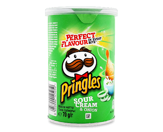 Снек пікантний Pringles зі смаком сметана-цибуля