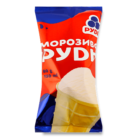 Морозиво «Рудь» у вафельному стаканчику