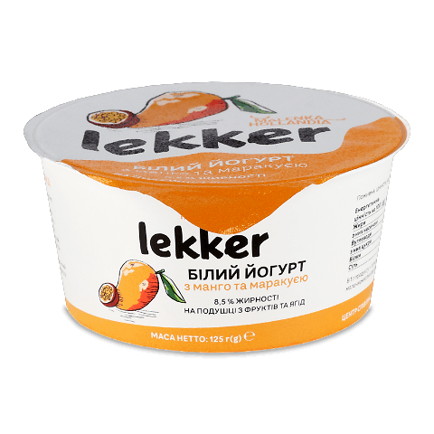 Йогурт Lekker з манго та маракуєю 8,5%