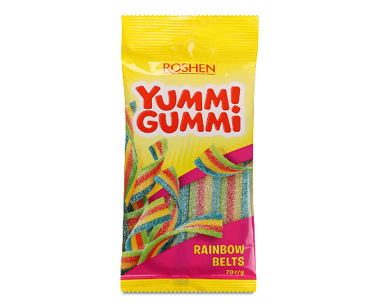 Цукерки Roshen Yummi Gummi Sour Belts