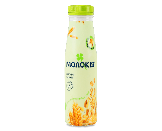 Йогурт «Молокія» «Злаки» 1,4%, пляшка