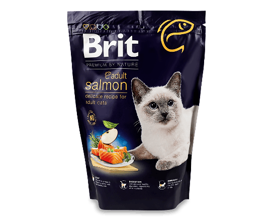 Корм для котів Brit Premium Nature з лососем, сухий
