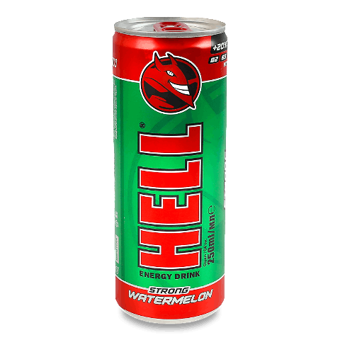 Напій енергетичний Hell Strong Watermelon безалкогольний з/б