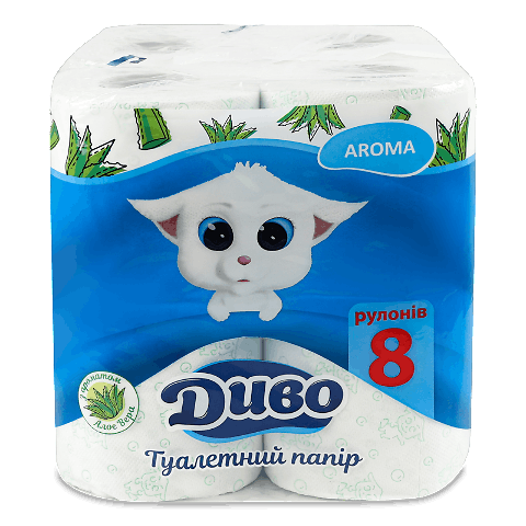 Папір туалетний Диво Aroma алое вера 2-шаровий