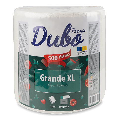 Рушники паперові «Диво» Premio Grande XL 2-шарові 500 аркушів