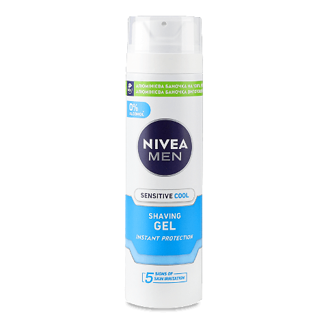 Гель для гоління Nivea Men Sensitive Cool Instant Protect