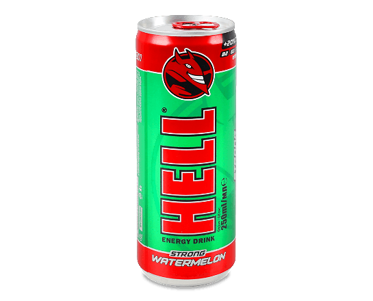 Напій енергетичний Hell Strong Watermelon безалкогольний з/б
