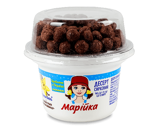 Десерт сирковий «Марійка» «Смачненька» з шоколадними кульками 5%