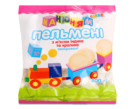 Пельмені Laska «Маню-ням» з м'ясом індика та кролика