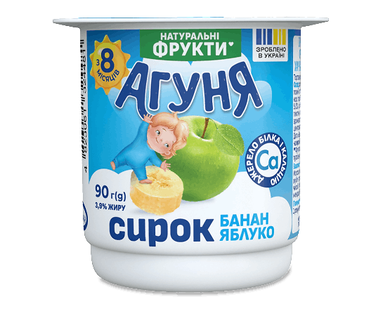 Сирок «Агуня» банан-яблуко 3,9%