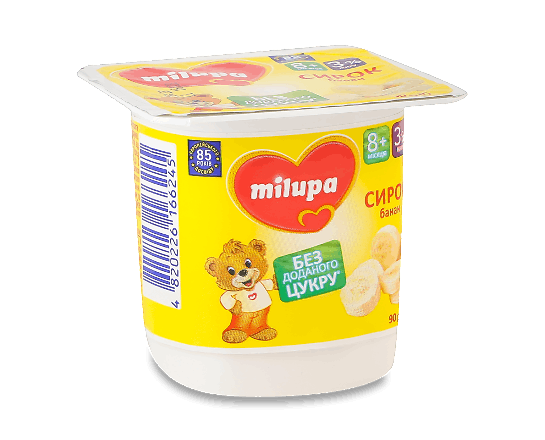 Сирок Milupa «Банан» з біфідобактеріями 3%
