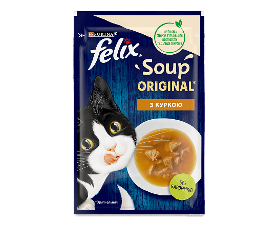 Додатковий корм для котів Felix Суп з куркою
