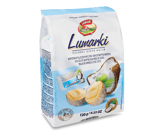 Цукерки Lumarki вафельні кульки кокос-крем начинка