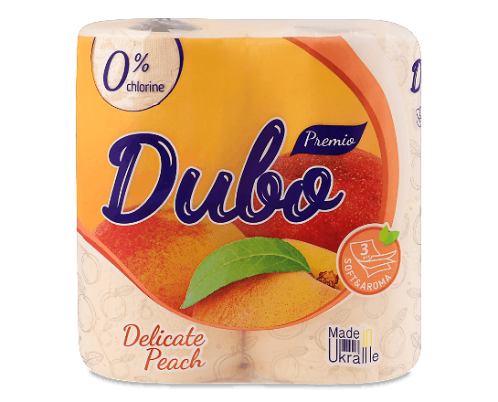 Папір туалетний «Диво» Premio Delicate Peach 3-шаровий