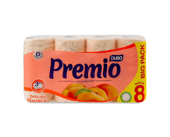 Папір туалетний «Диво» Premio Delicate Peach 3-шаровий