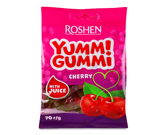 Цукерки Roshen Yummi Gummi Cherry желейні