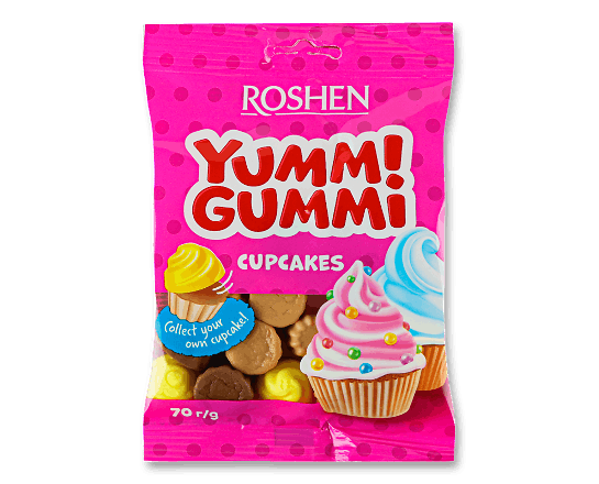 Цукерки Roshen Yummi Gummi Cupсakes желейні