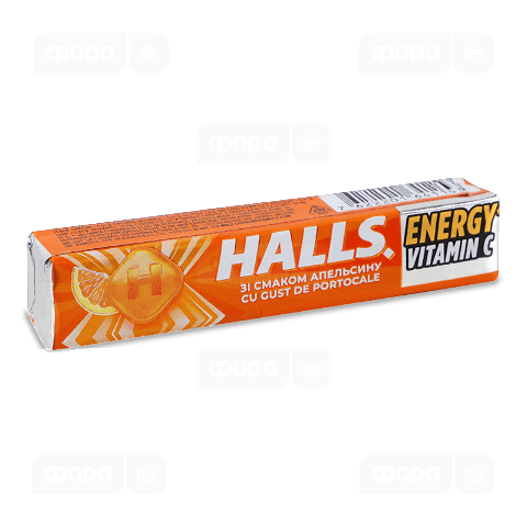 Льодяники Halls зі смаком апельсина