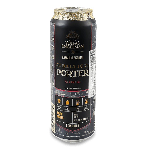 Пиво Volfas Engelman Baltic Porter темне з/б