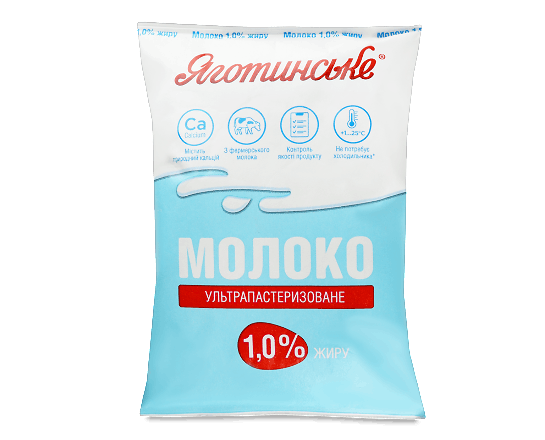 Молоко Яготинське ультрапастеризоване 1% Т/п